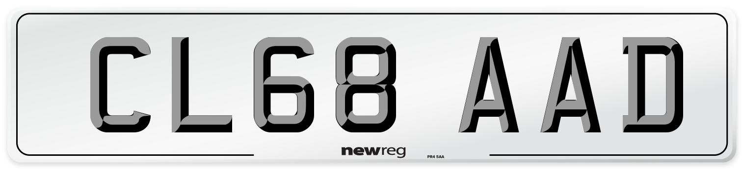 CL68 AAD Number Plate from New Reg